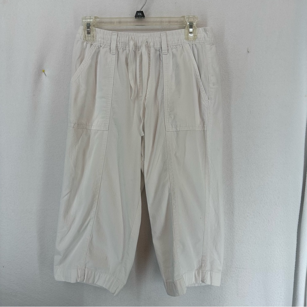 Karen Scott Capri Pants Cotton Pants‎ Womens Petite Medium White